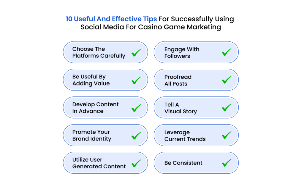 10 Useful And Effective Tips For Successfully Using Social Media For Casino Game Marketing