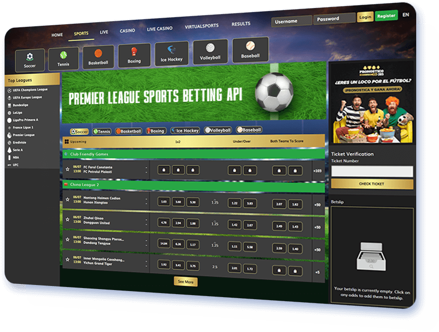 Premier League Sports Betting API