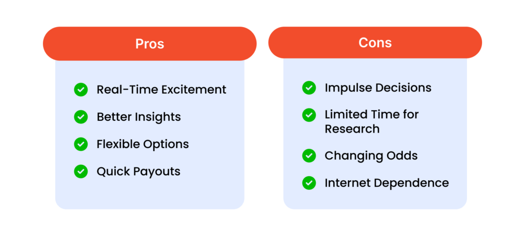 Pros & Cons of Live Betting