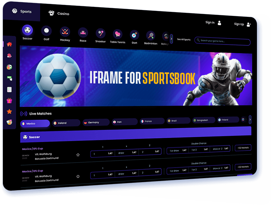 Betting API/iFrame