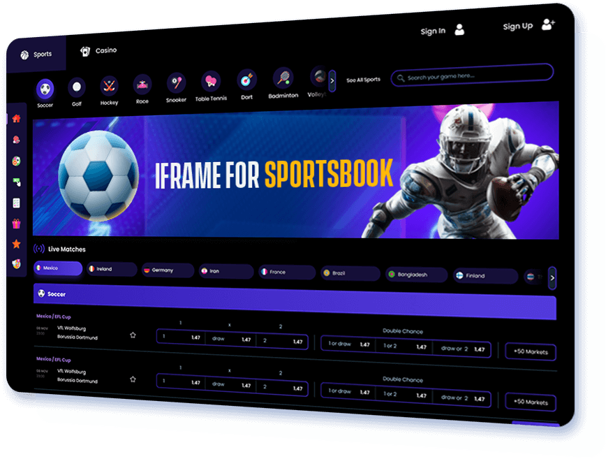Betting API/iFrame