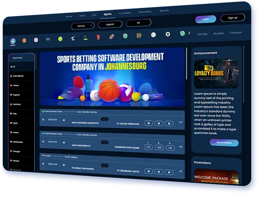 Sports Betting Software Development Company in Johannesburg