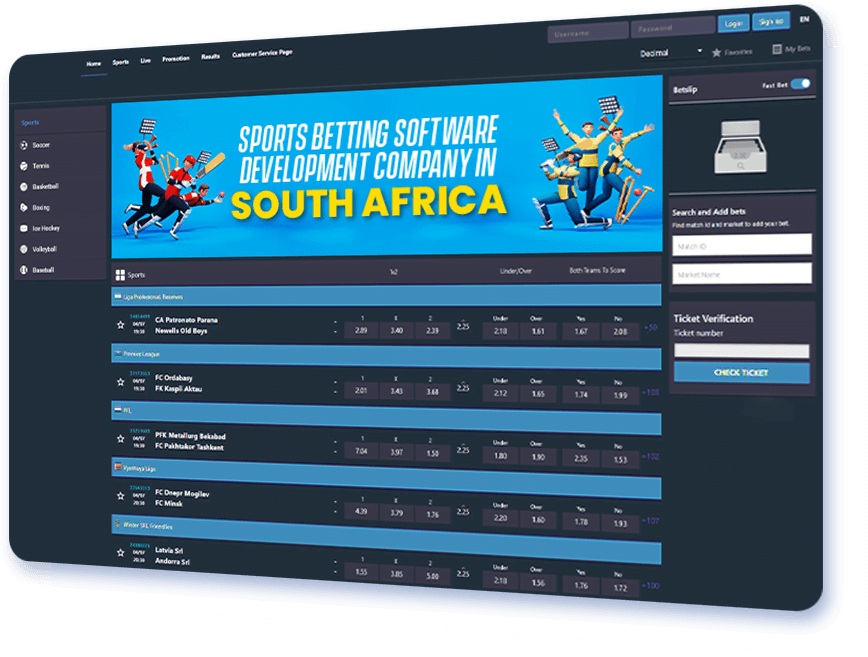 Sports Betting Software Development Company in South Africa