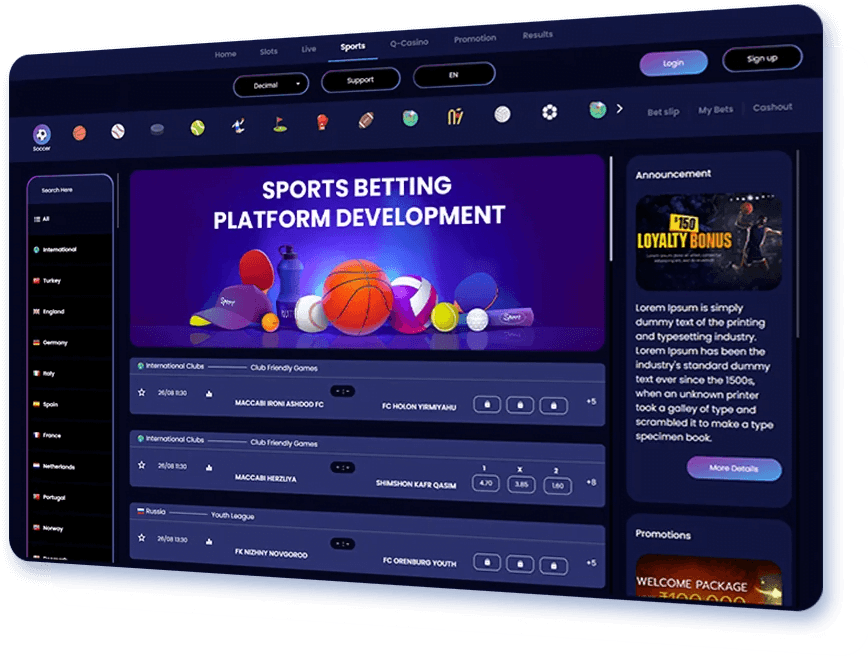 Sports betting platform development