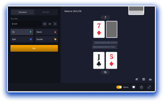 Mini Blackjack Casino Game